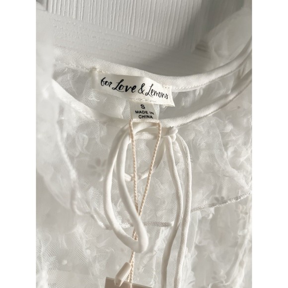 For Love & Lemons Kalea Sheath Midi Dress Women's Small Boho Wedding Bridal - Picture 9 of 14